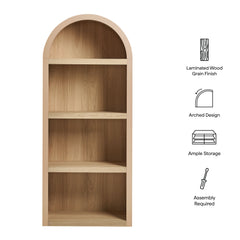 Caleb Tan 4 Arched Display Shelf Bookcase - Ornate Home