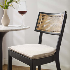 Caledonia Black/Beige Wood Bar Stools (Set of 2) - Ornate Home