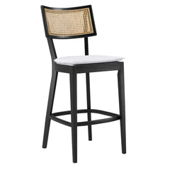 Caledonia Black/White Wood Bar Stools (Set of 2) - Ornate Home