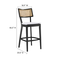 Caledonia Black/White Wood Bar Stools (Set of 2) - Ornate Home