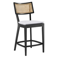 Caledonia Black/White Wood Counter Stools (Set of 2) - Ornate Home