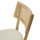 Caledonia Gray/Beige Fabric Upholstered Wood Dining Chair (Set of 2) - Ornate Home