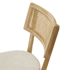 Caledonia Gray/Beige Fabric Upholstered Wood Dining Chair (Set of 2) - Ornate Home