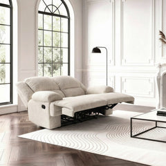 Caliber Beige Double Reclining Loveseat - Ornate Home