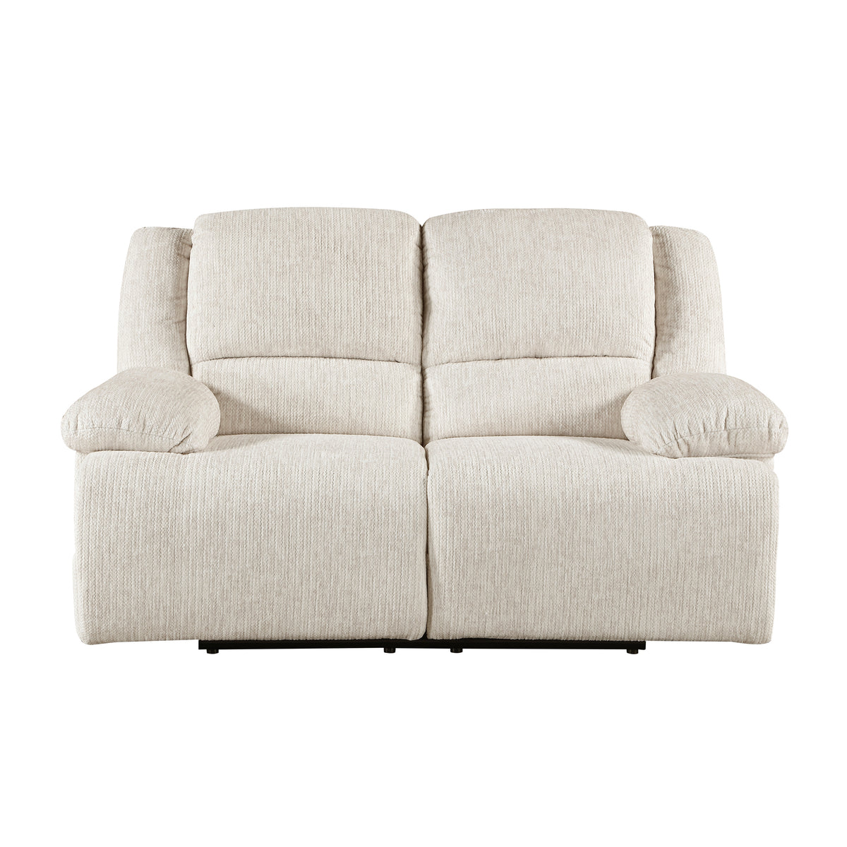 Caliber Beige Double Reclining Loveseat - Ornate Home