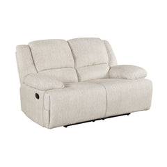Caliber Beige Double Reclining Loveseat - Ornate Home