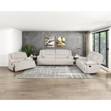 Caliber Beige Double Reclining Sofa - Ornate Home