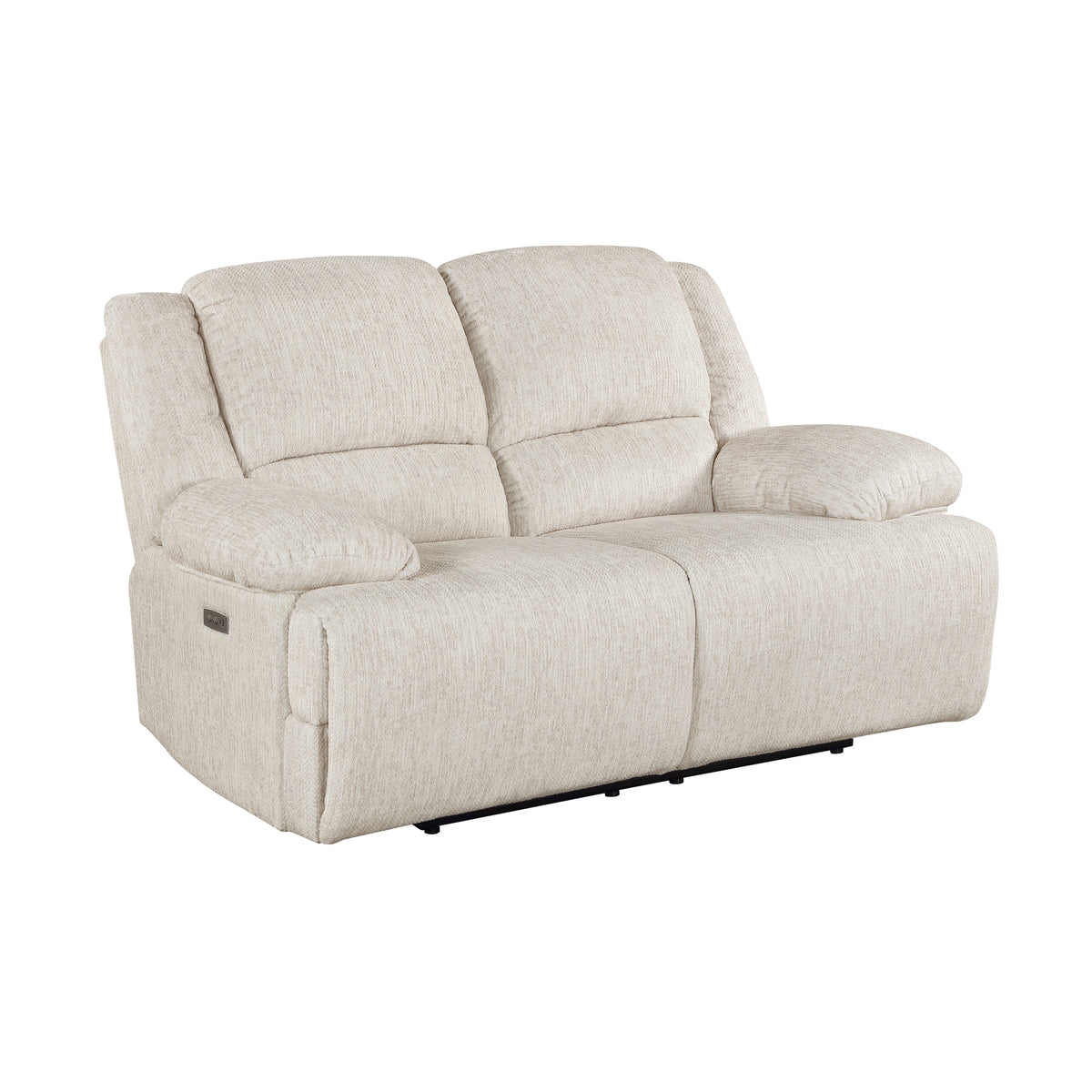 Caliber Beige Power Double Reclining Loveseat - Ornate Home