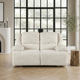 Caliber Beige Power Double Reclining Loveseat - Ornate Home