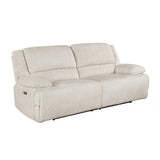 Caliber Beige Power Double Reclining Sofa