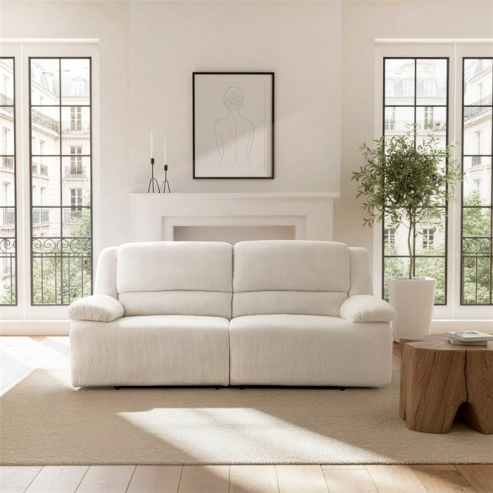 Caliber Beige Power Double Reclining Sofa