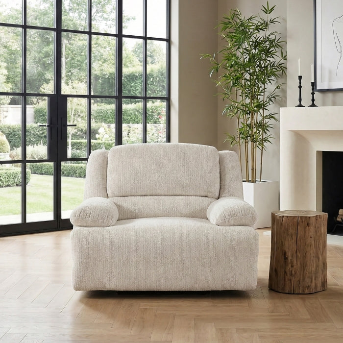 Caliber Beige Power Reclining Chair - Ornate Home