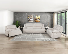 Caliber Beige Power Reclining Chair - Ornate Home