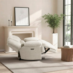 Caliber Beige Power Reclining Chair - Ornate Home