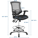 Calibrate Black Mesh Drafting Chair - Ornate Home