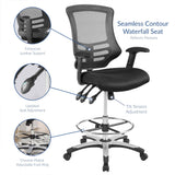 Calibrate Black Mesh Drafting Chair - Ornate Home