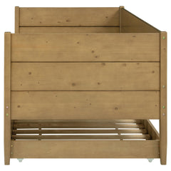 Calinda Natural Wood Twin Daybed With Trundle - Ornate Home
