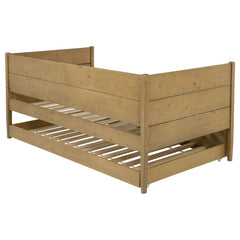 Calinda Natural Wood Twin Daybed With Trundle - Ornate Home