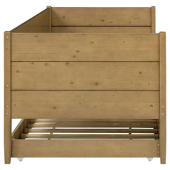 Calinda Natural Wood Twin Daybed With Trundle - Ornate Home