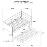 Calinda Natural Wood Twin Daybed With Trundle - Ornate Home