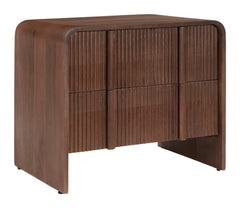 Calipso Walnut Nightstand - Ornate Home