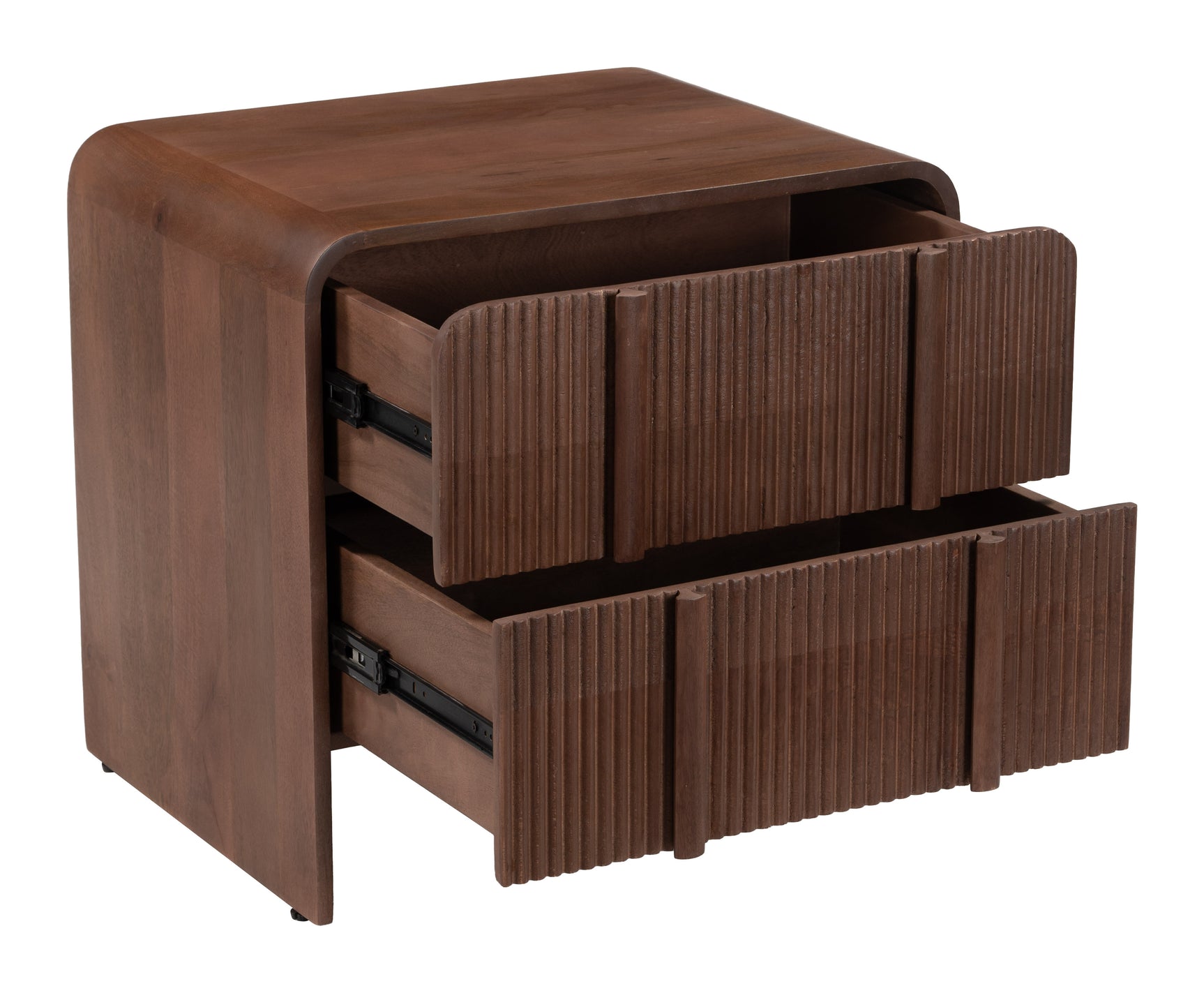 Calipso Walnut Nightstand - Ornate Home