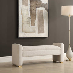 Caliste Ivory Bench - Ornate Home