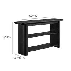Calix Black 57" Console Table - Ornate Home