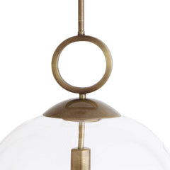 Calix Brass Large Blown Glass 1 Light Pendant - Ornate Home
