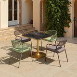 Caliza Black & Gold Dining Table - Ornate Home