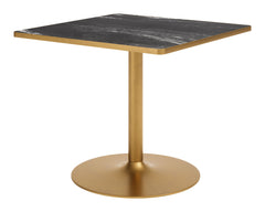 Caliza Black & Gold Dining Table - Ornate Home