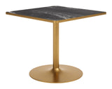 Caliza Black & Gold Dining Table - Ornate Home