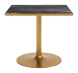 Caliza Black & Gold Dining Table - Ornate Home