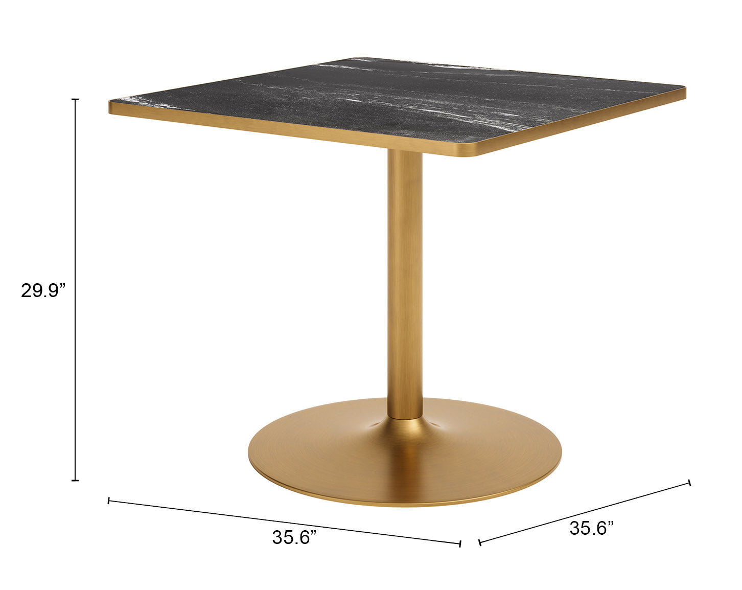 Caliza Black & Gold Dining Table