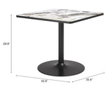 Caliza Gray & Black Dining Table