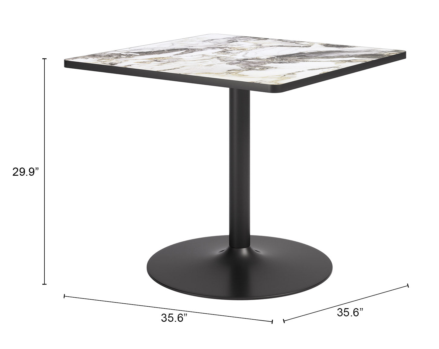 Caliza Gray & Black Dining Table