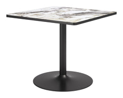 Caliza Gray & Black Outdoor Dining Table - Ornate Home