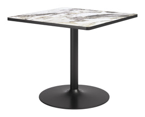 Caliza Gray & Black Outdoor Dining Table - Ornate Home