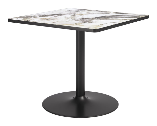 Caliza Gray & Black Outdoor Dining Table - Ornate Home