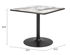 Caliza Gray & Black Outdoor Dining Table - Ornate Home