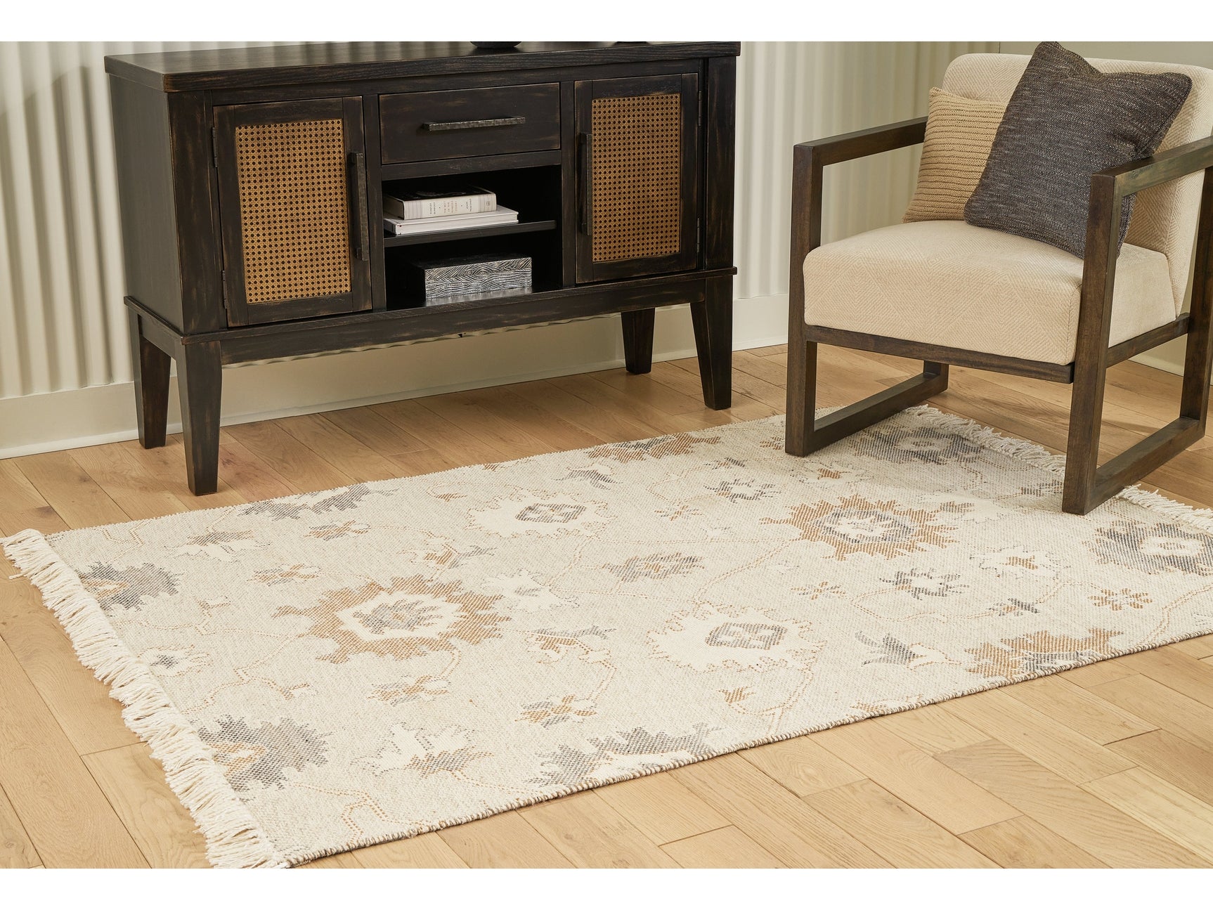 Calkin Linen/Gray/Caramel 5 x 7 Rug (Online Special Price) - Ornate Home