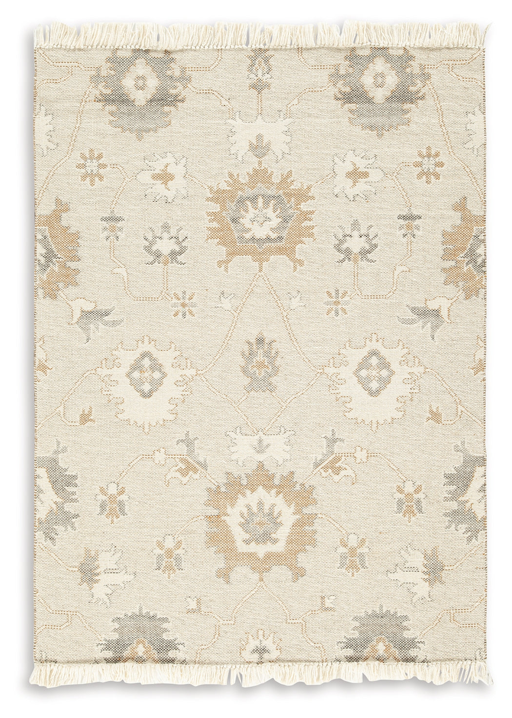 Calkin Linen/Gray/Caramel 5' x 7' Rug - Ornate Home