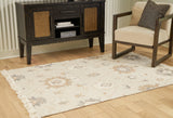 Calkin Linen/Gray/Caramel 5' x 7' Rug - Ornate Home