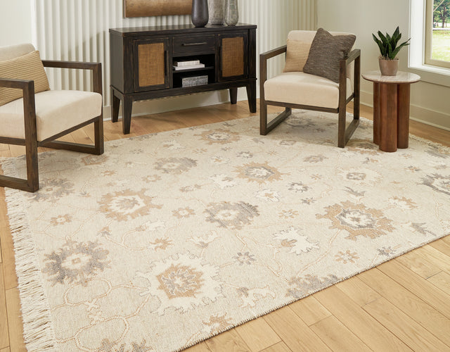 Calkin Linen/Gray/Caramel 8' x 10' Rug - Ornate Home