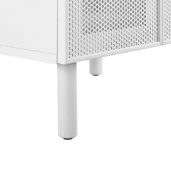 Calla Black/White 24" Perforated Metal Bathroom Vanity - Ornate Home