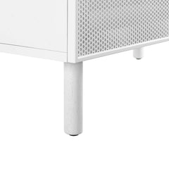 Calla Black/White 36" Perforated Metal Bathroom Vanity - Ornate Home