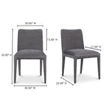 Calla Dark Grey Dining Chair (Set of 2) - Ornate Home