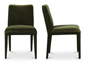 Calla Green Velvet Dining Chair (Set of 2) - Ornate Home