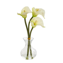 Calla Lily Artificial Arrangement in Vase (Set of 2) - Ornate Home