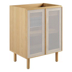Calla Oak 24" Perforated Metal Bathroom Vanity Cabinet (Sink Basin Not Included) - Ornate Home
